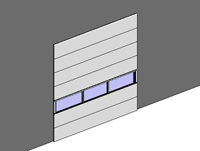 Overhead Commercial Door Model 3220 with Windows