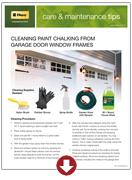 Clean Chalking from garage door window frames