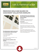 Removing Mold and Mildew on Coachman Collection Overlays