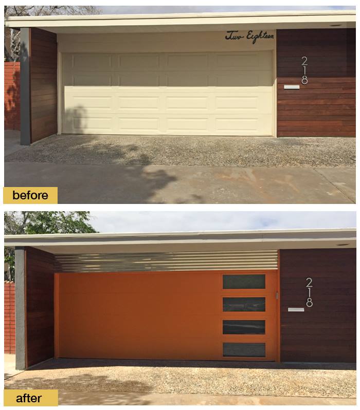 August 2018 Garage Door Makeover Before & After Photo