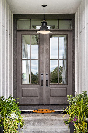 Clopay's Rustic Collection Entry Door in Slate Finish