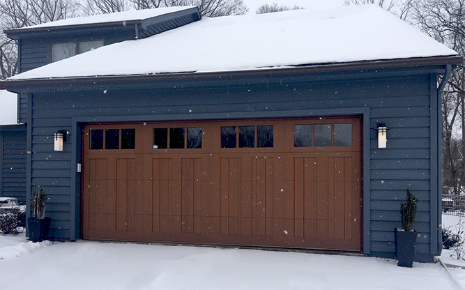 garage door in cold weather