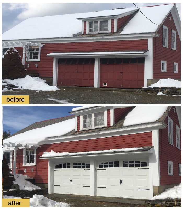 March 2018 Garage Door Makeover Before & After Photo