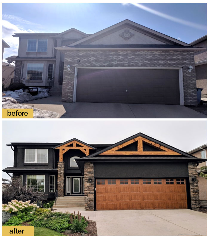 September 2018 Garage Door Makeover Before & After