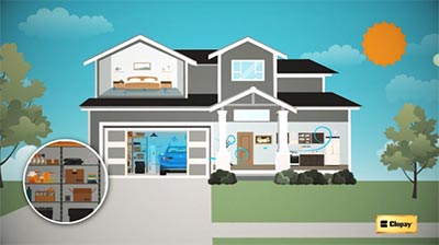 Illustration of how air flows through your house via the garage