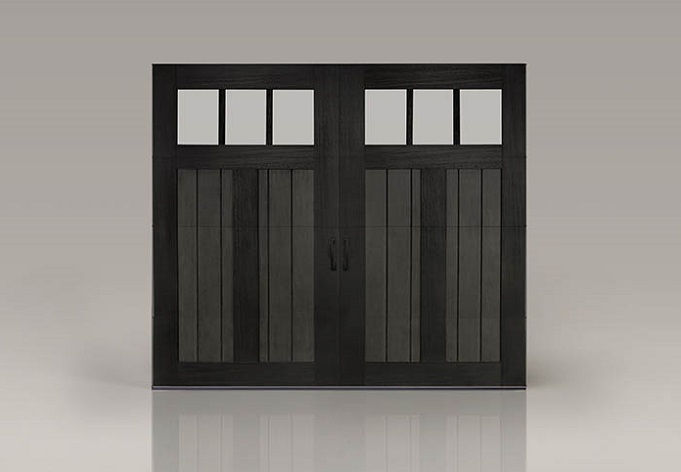 Clopay Canyon Ridge Limited Edition Series Garage Door with Factory Finish Slate and Black